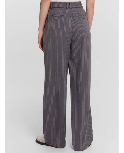 Брюки белая полоска на темно -сером