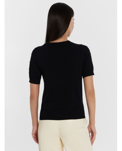 Джемпер черный +декор