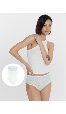 Трусы цветочки на белом