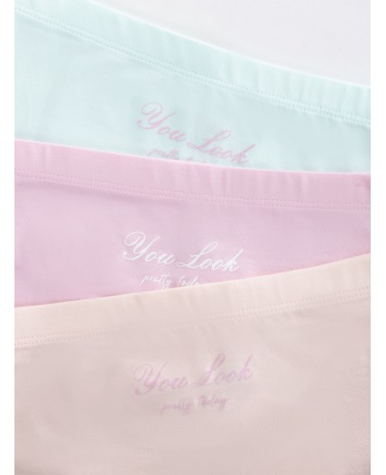Трусы розовое саше +печать