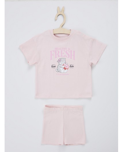 Комплект розовый +печать