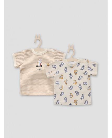 Джемпер котики на слив. масле +полоска на слив. масле