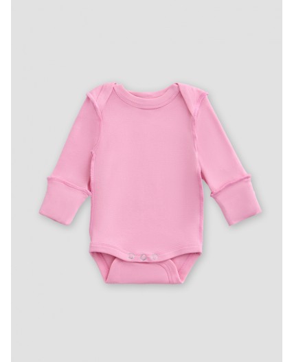 Боди сердечки на молоке +розовый