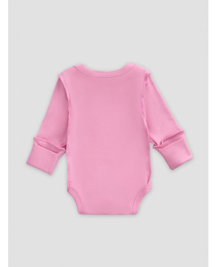 Боди сердечки на молоке +розовый