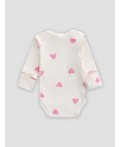 Боди сердечки на молоке +розовый