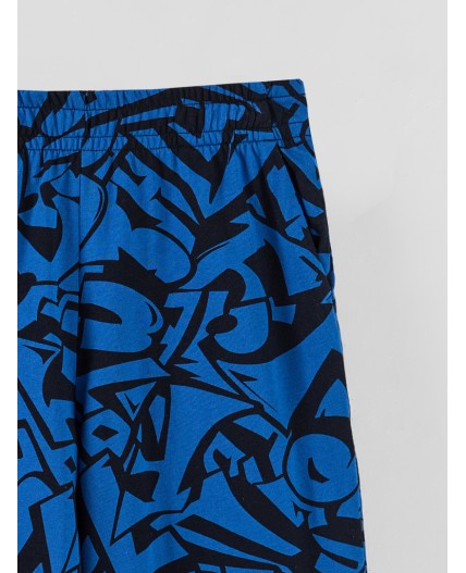 Шорты буквы на синем