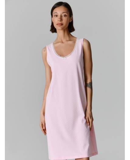 Сорочка горошек на персиковом