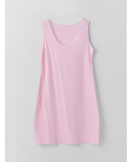 Сорочка горошек на персиковом