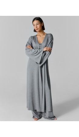 Кардиган средне -серый меланж 4425-В