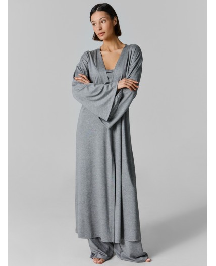 Кардиган средне -серый меланж 4425-В