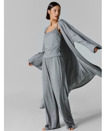 Кардиган средне -серый меланж 4425-В