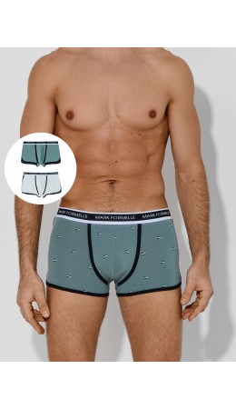 Трусы узор на бризе +серый меланж 4306-А