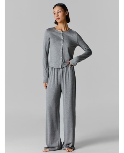 Кардиган средне -серый меланж 4425-В