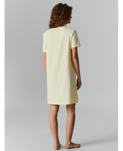 Сорочка разбеленный желтый +печать