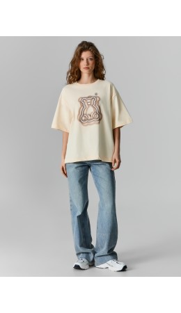 Футболка сливочное масло +печать2