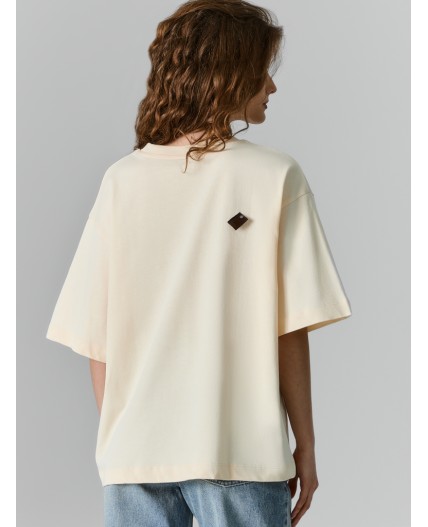 Футболка сливочное масло +печать2