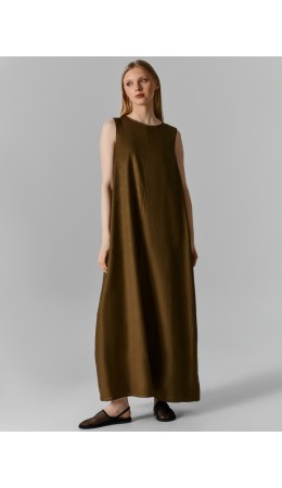 Сарафан темная олива