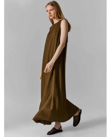 Сарафан темная олива