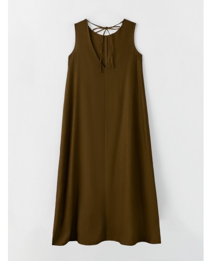 Сарафан темная олива