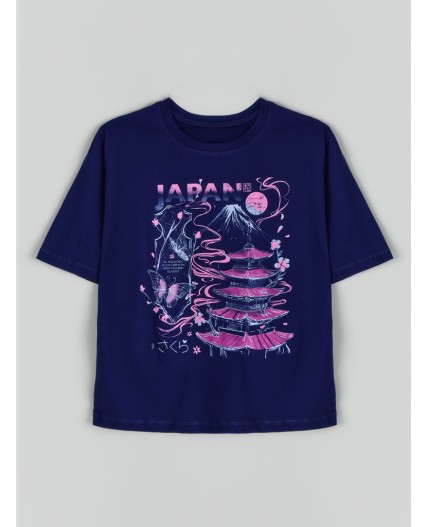 Пижама синий +горы на синем