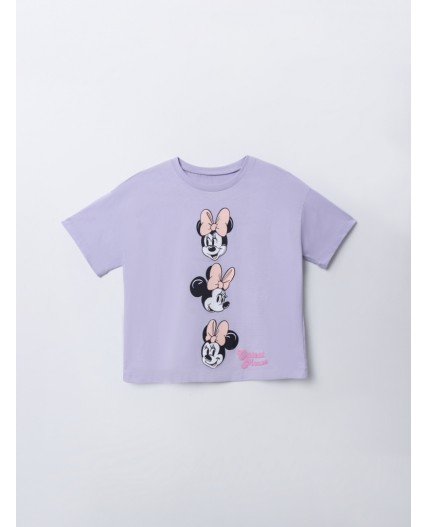 Футболка лиловый вереск +печать