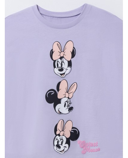 Футболка лиловый вереск +печать