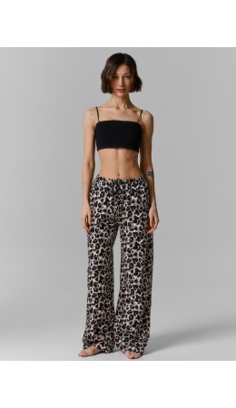 Брюки леопард на молочном