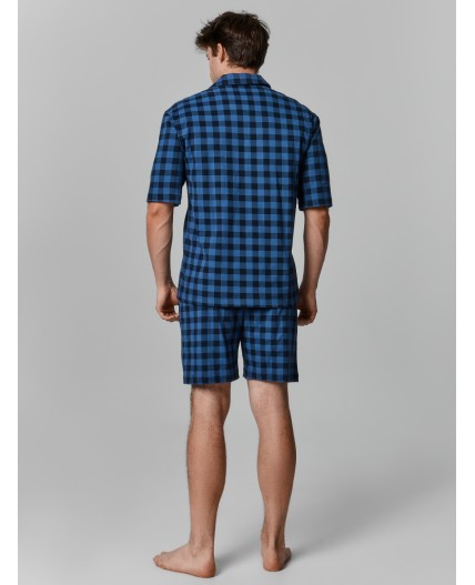 Костюм клетка на т.синем