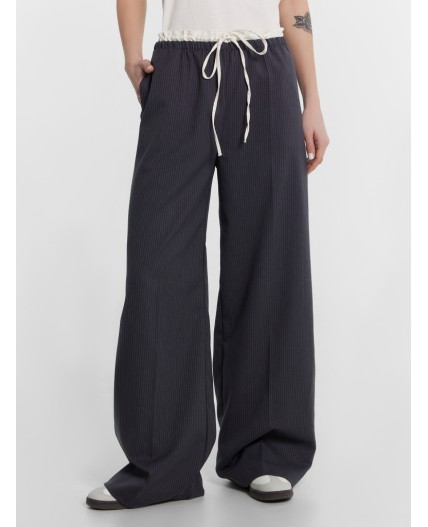 Брюки полоска на графите