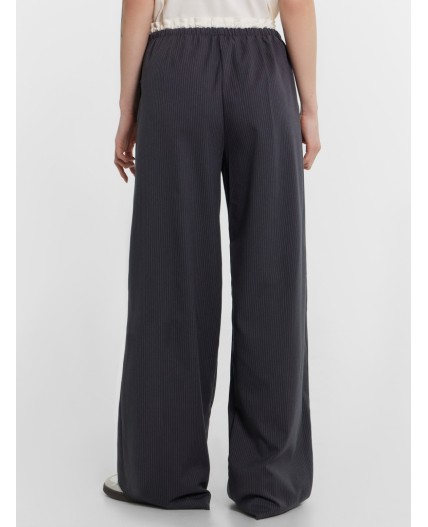 Брюки полоска на графите