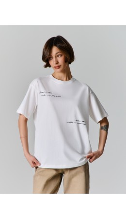 Футболка белый +печать20