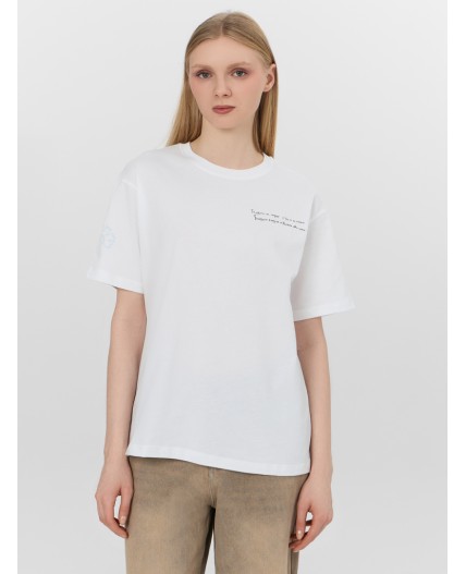 Футболка белый +печать22