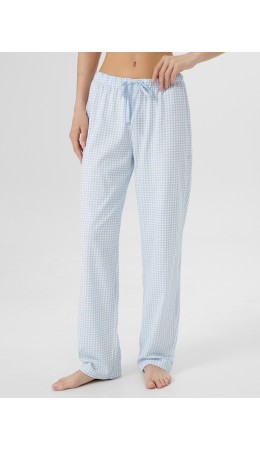 Брюки голубая клетка