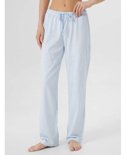 Брюки голубая клетка
