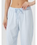 Брюки голубая клетка