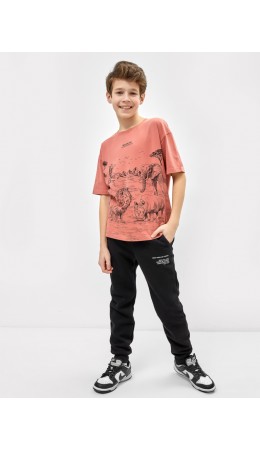 Брюки черный +печать