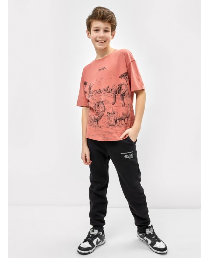 Брюки черный +печать