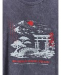 Футболка ACID WASH графит +печать