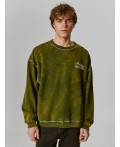 Свитшот ACID WASH желтый +печать