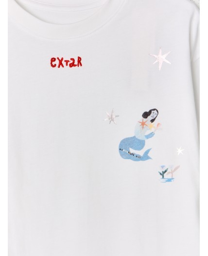Футболка белый +печать29