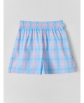 Шорты розово -голубая клетка