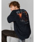 Футболка ACID WASH черное олово +печать1