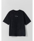 Футболка ACID WASH черное олово +печать1