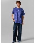 Футболка ACID WASH глубокий фиолетовый +печать
