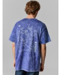 Футболка ACID WASH глубокий фиолетовый +печать