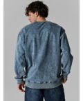 Свитшот ACID WASH графит +печать