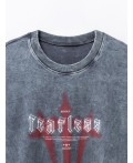 Свитшот ACID WASH графит +печать