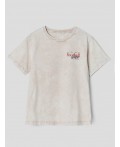 Футболка ACID WASH платина +печать