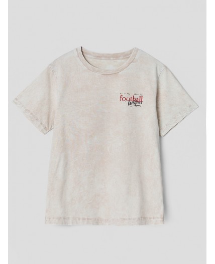 Футболка ACID WASH платина +печать