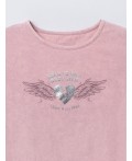 Футболка ACID WASH сиреневый +печать